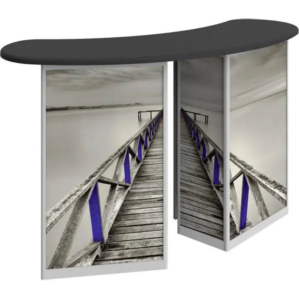 Linear Large Curved Double Counter